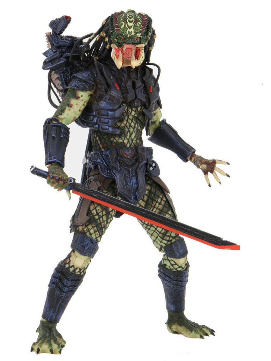 Фигурка StarFriend потерянный Хищник с оружием Predator подвижная сменные головы 20,5 см