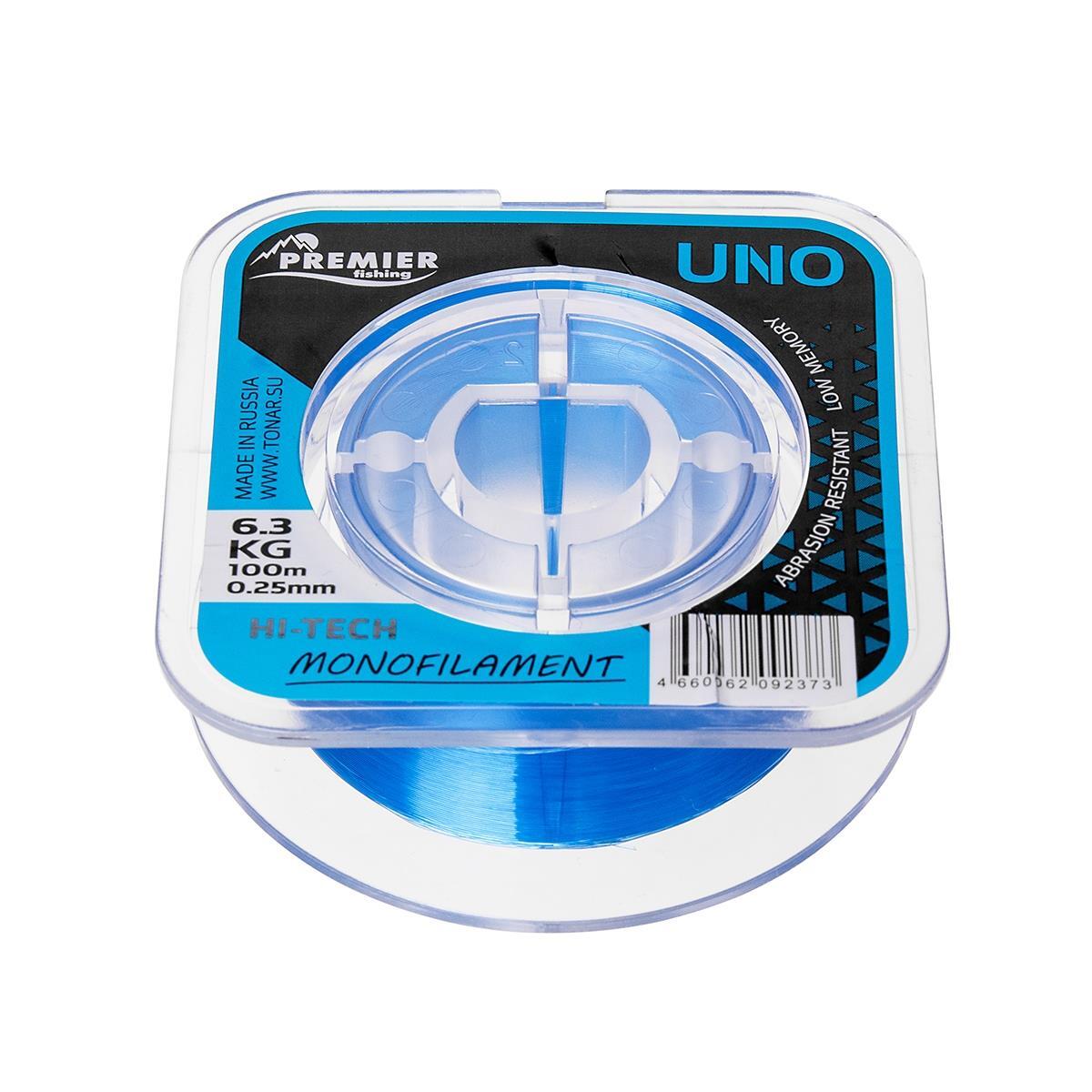 Леска UNO 0,25mm/100m Blue Nylon (PR-U-B-025-100) Premier Fishing