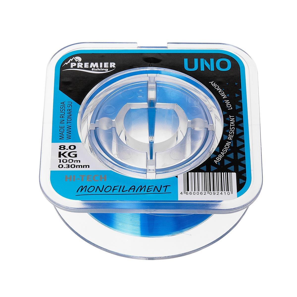 

Леска UNO 0,30mm/100m Blue Nylon (PR-U-B-030-100) Premier Fishing, Голубой