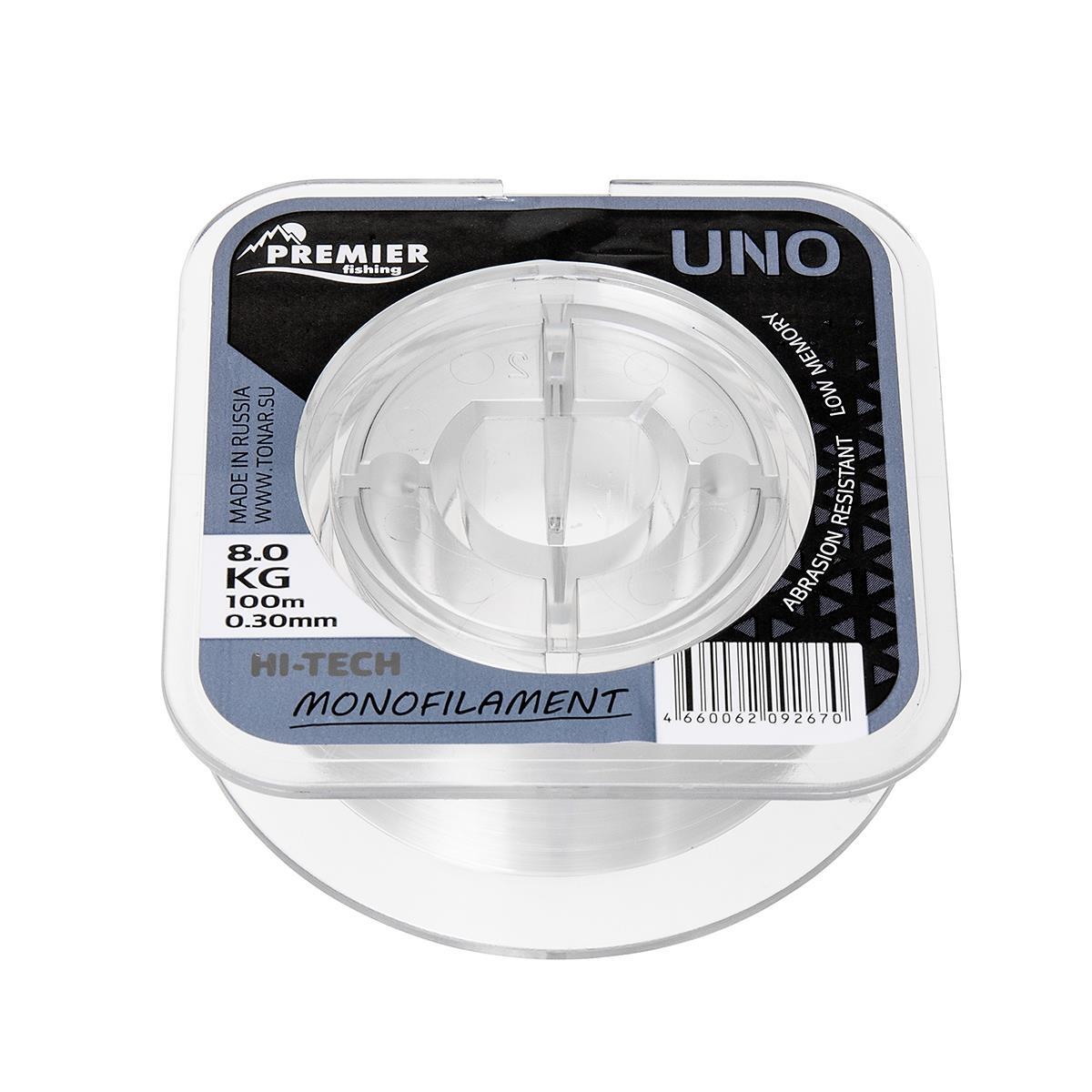 

Леска UNO 0,30mm/100m Clear Nylon (PR-U-C-030-100) Premier Fishing, Прозрачный