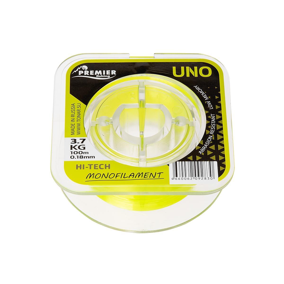 

Леска UNO 0,18mm/100m F.Yellow Nylon PREMIER fishing (PR-U-Y-018-100), Желтый