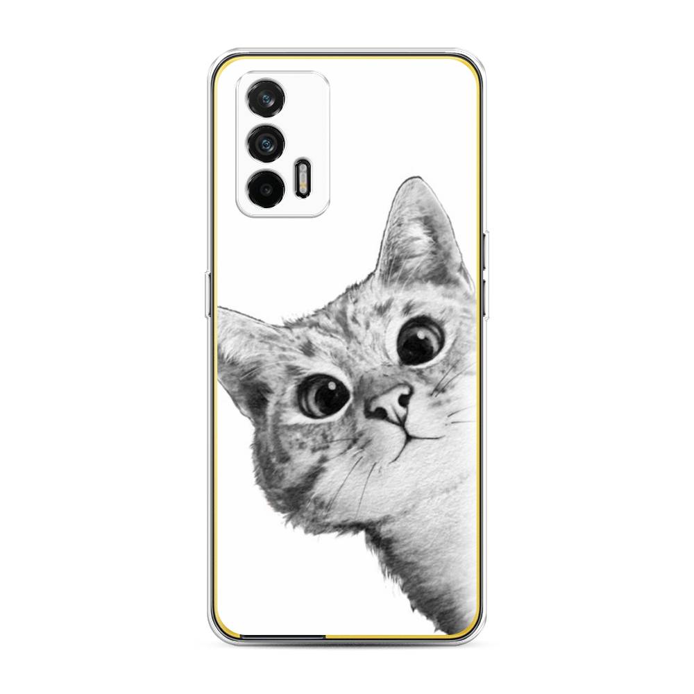 

Чехол Awog на Realme GT "Кот рисунок черно-белый", Разноцветный, 256350-1