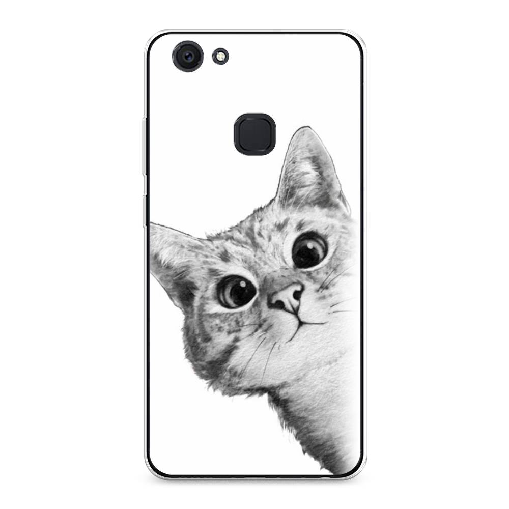 

Чехол Awog на Vivo V7 Plus "Кот рисунок черно-белый", Разноцветный, 260750-1