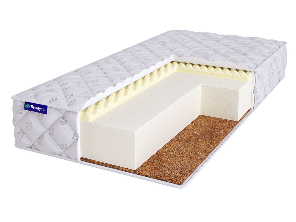 

Матрас Beautyson Roll Foam 14 Massage Cocos, 150х145, 18 см, беспружинный, Roll Foam 14 Massage Cocos