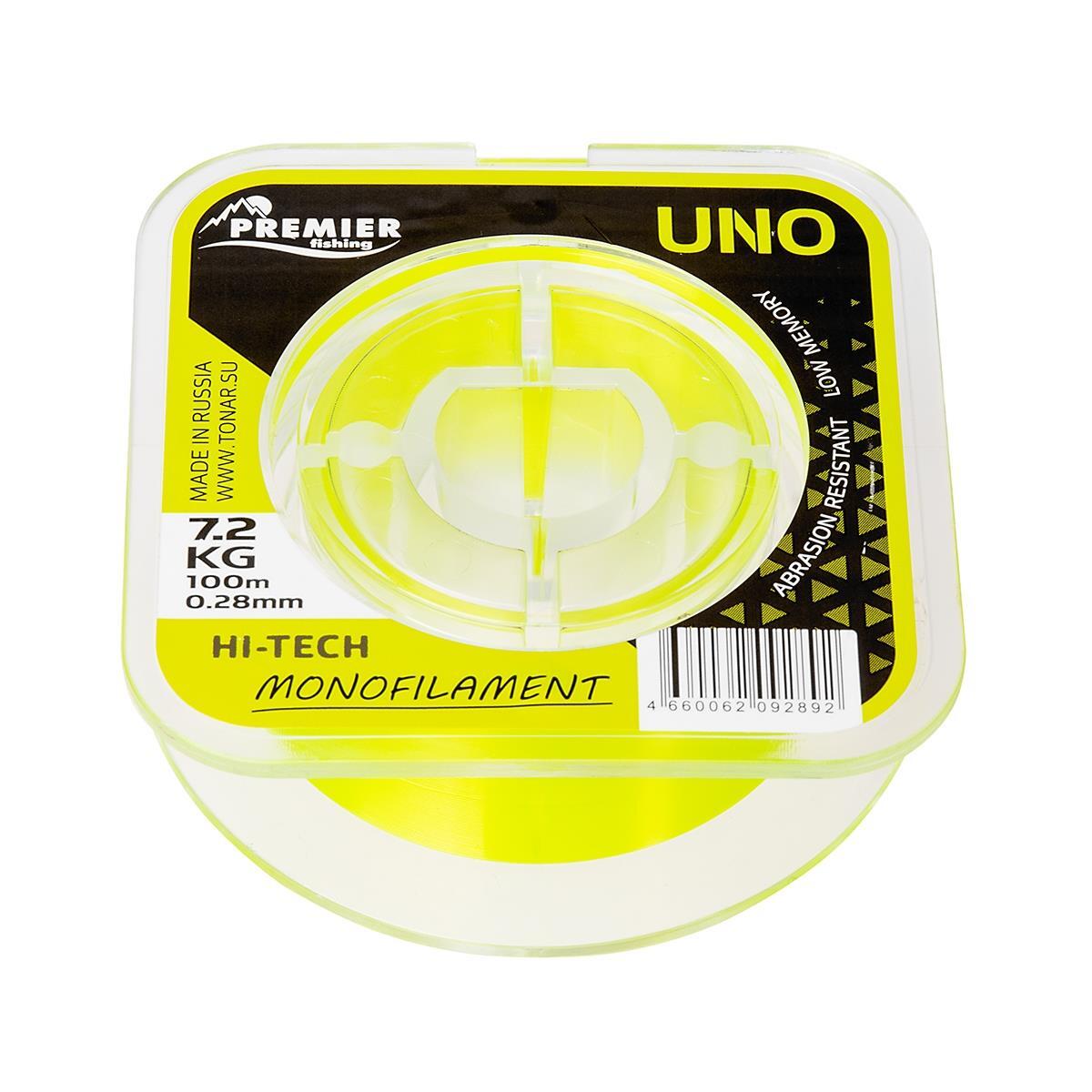 

Леска UNO 0,28mm/100m F.Yellow Nylon PREMIER fishing (PR-U-Y-028-100), Желтый