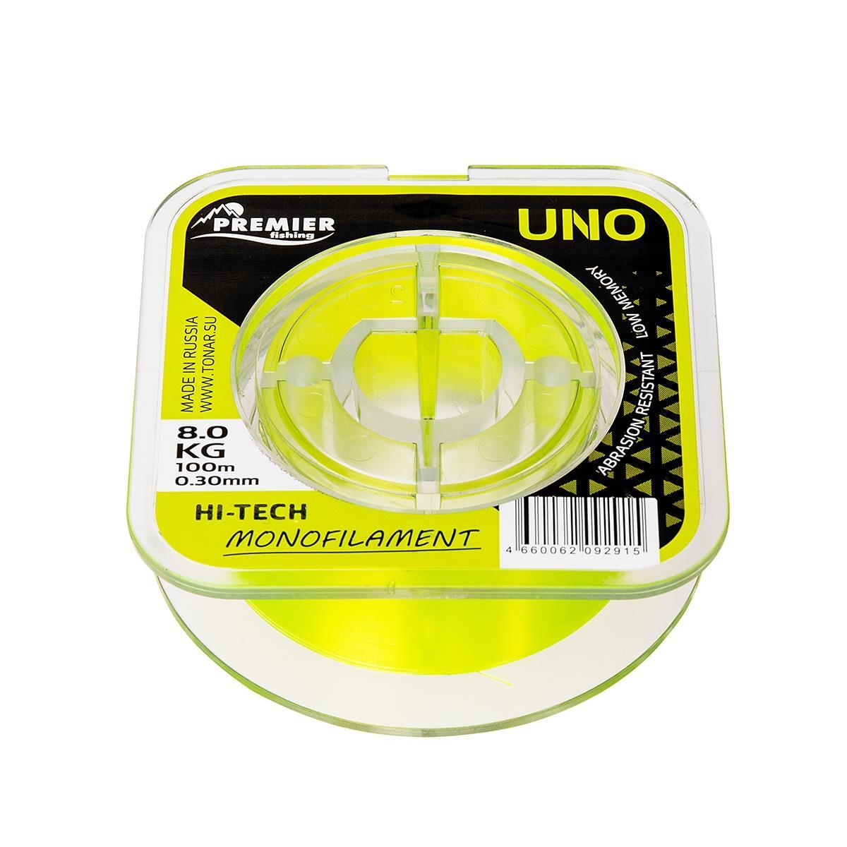 

Леска UNO 0,30mm/100m F.Yellow Nylon PREMIER fishing (PR-U-Y-030-100), Желтый