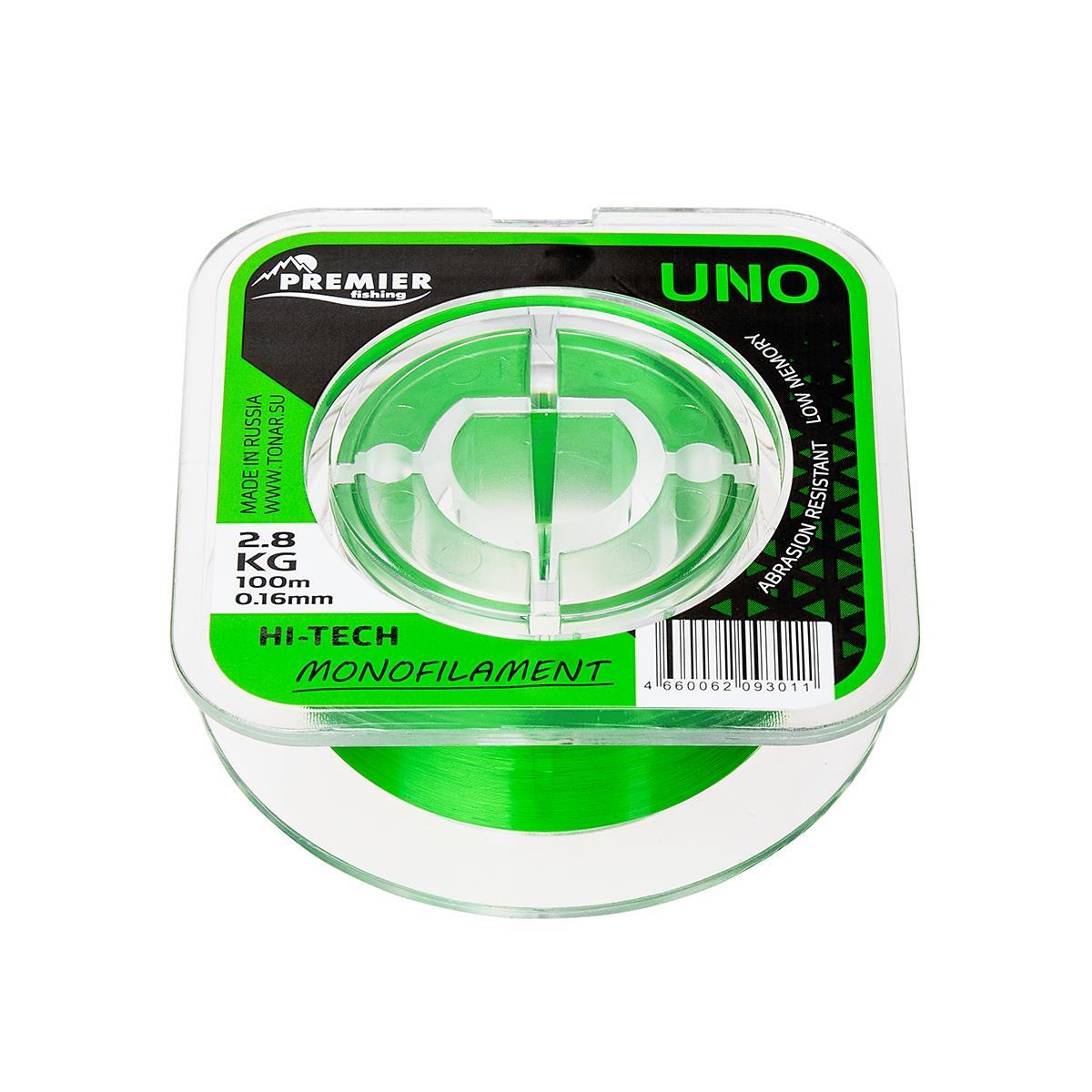 Леска UNO 0,16mm/100m Green Nylon (PR-U-G-016-100) Premier Fishing