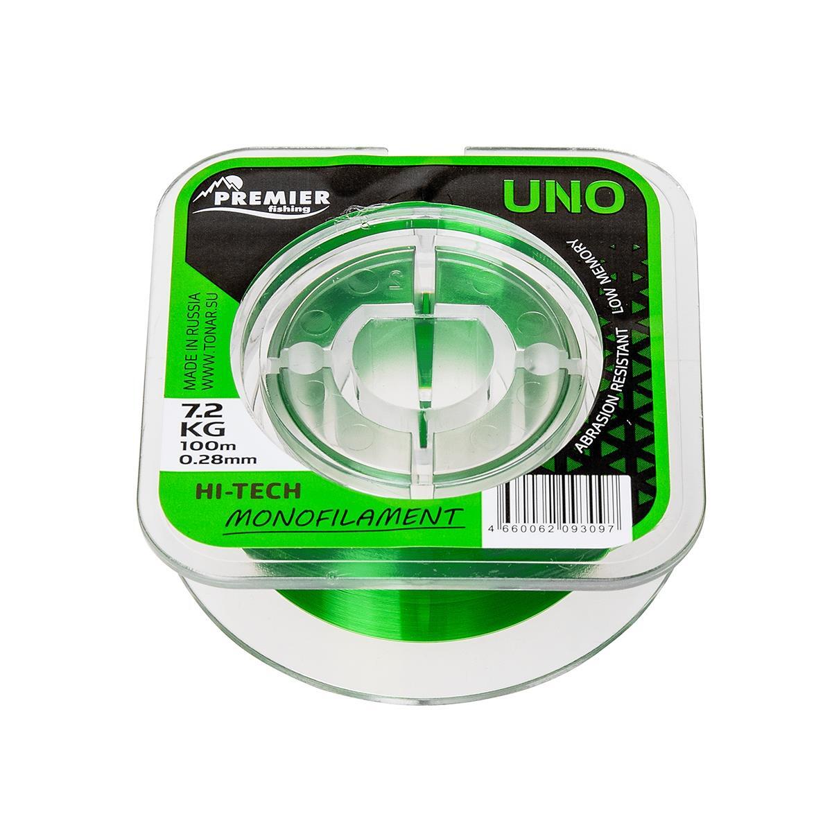 Леска UNO 0,28mm/100m Green Nylon (PR-U-G-028-100) Premier Fishing