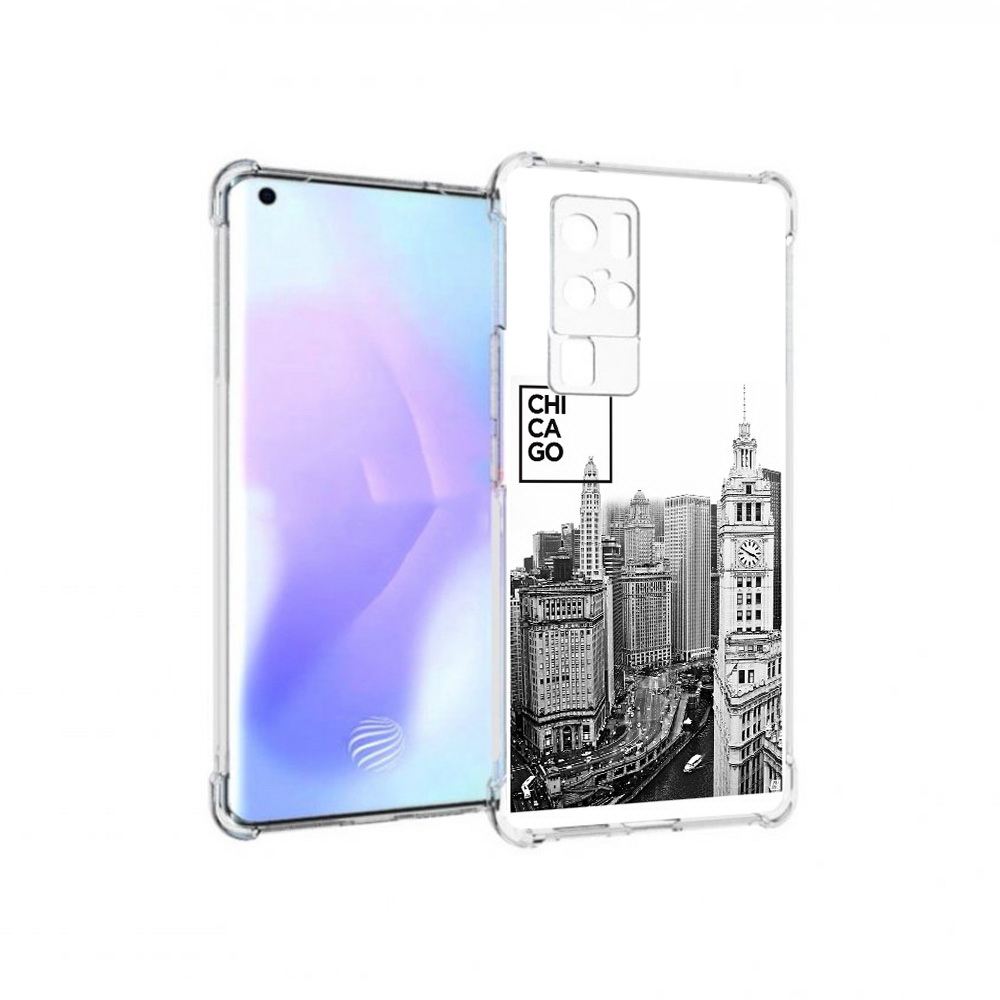 

Чехол MyPads Tocco для Vivo X50 Pro черно белый чикаго (PT226970.404.689), Прозрачный, Tocco