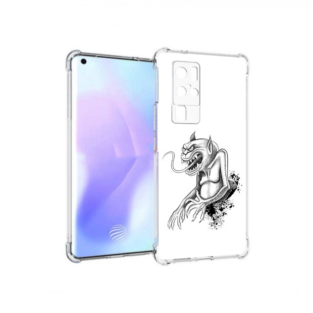 

Чехол MyPads Tocco для Vivo X50 Pro чорт (PT226970.404.692), Прозрачный, Tocco