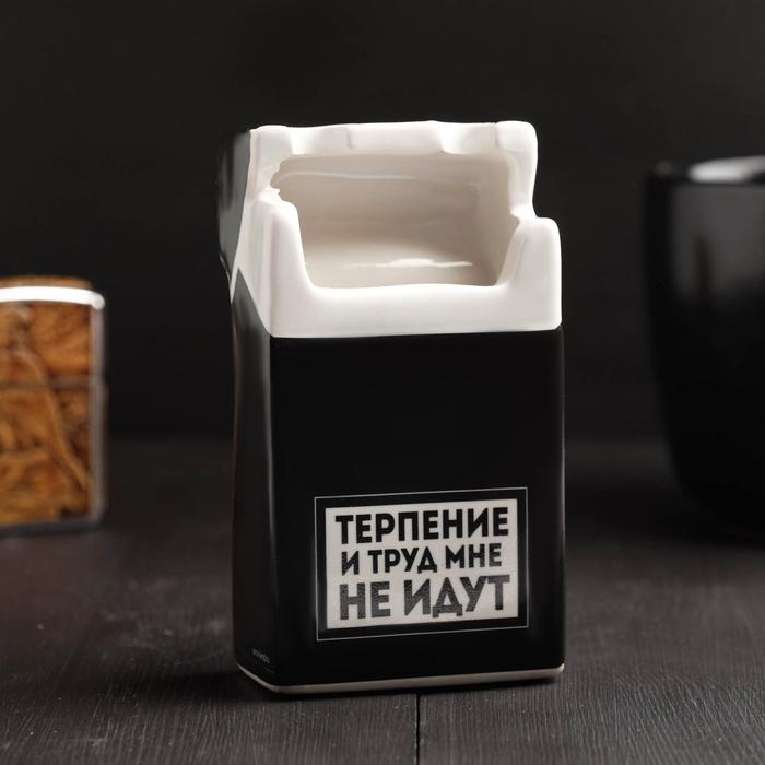 фото Пепельница «терпение и труд», 10 х 5,5 х 3 см nobrand