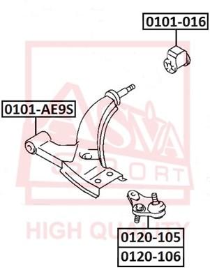 

Сайлентблок ASVA 0101AE9S