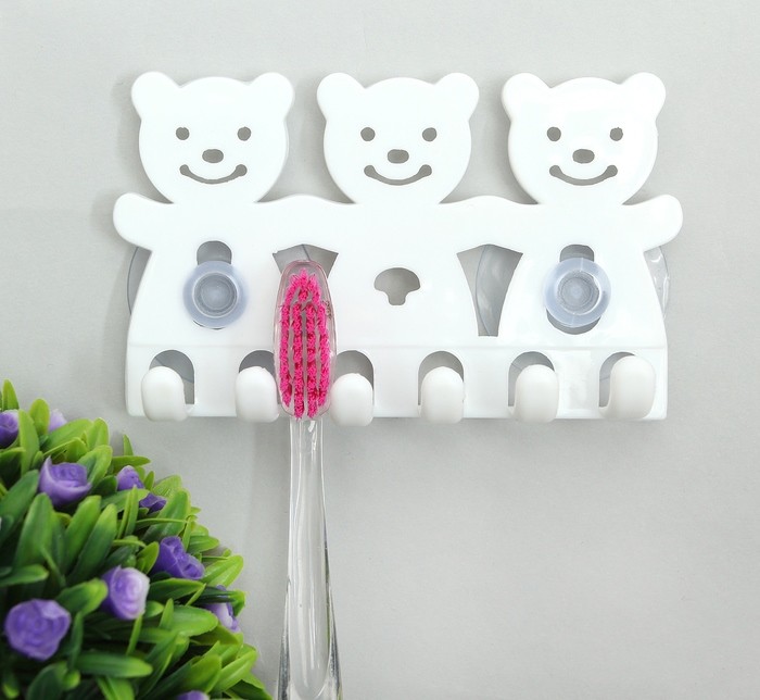 Стакан для зубных щеток, белый, 7 x 2 х 12 см