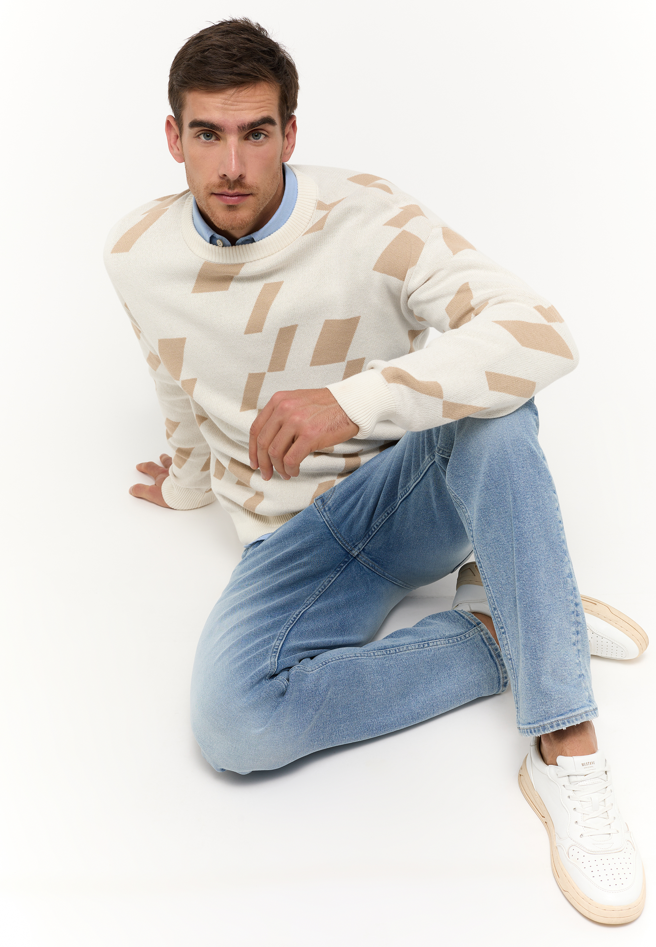 

Джемпер мужской Mustang 1014925-2013 белый L, 1014925-2013