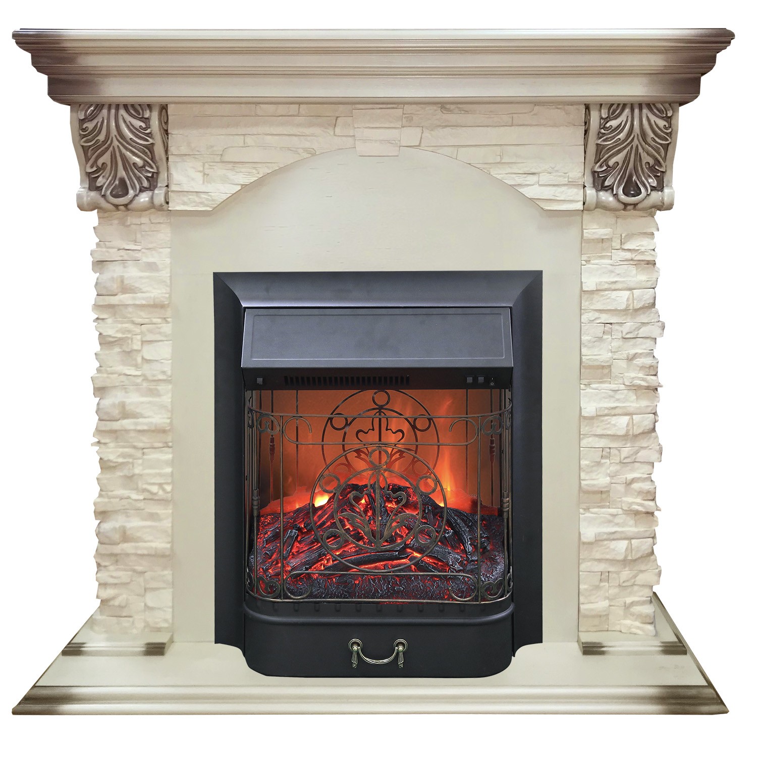 Электрический камин RealFlame Dublin Lux WT с Majestic Lux black S 305141