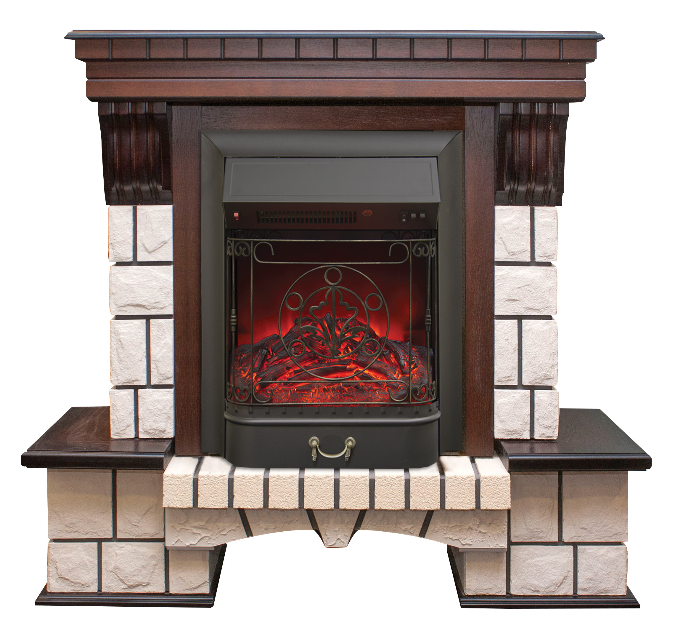 

Электрический камин RealFlame Stone STD AO с Majestic Lux black S, 305150