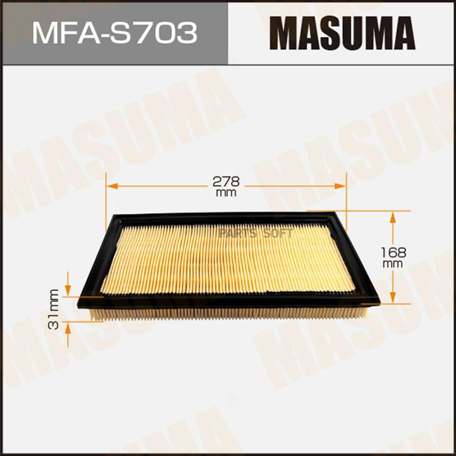

Воздушный фильтр A-981 MASUMA SUZUKI/ SX4/ YA11S, YC11S 06- (1/40)