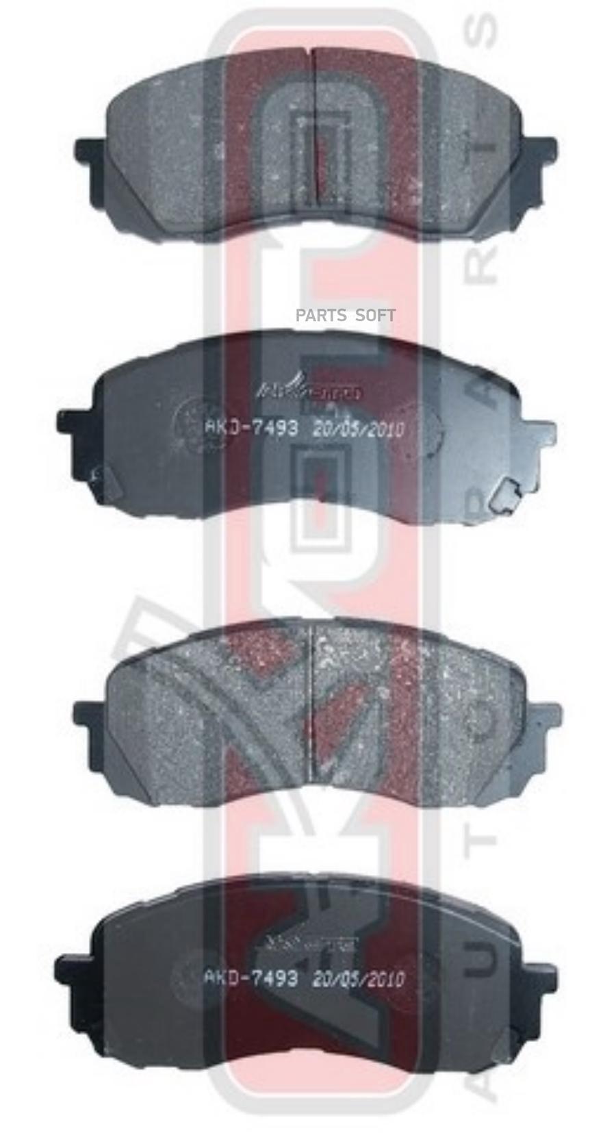 

Тормозные колодки Akyoto передние дисковые AKD7493