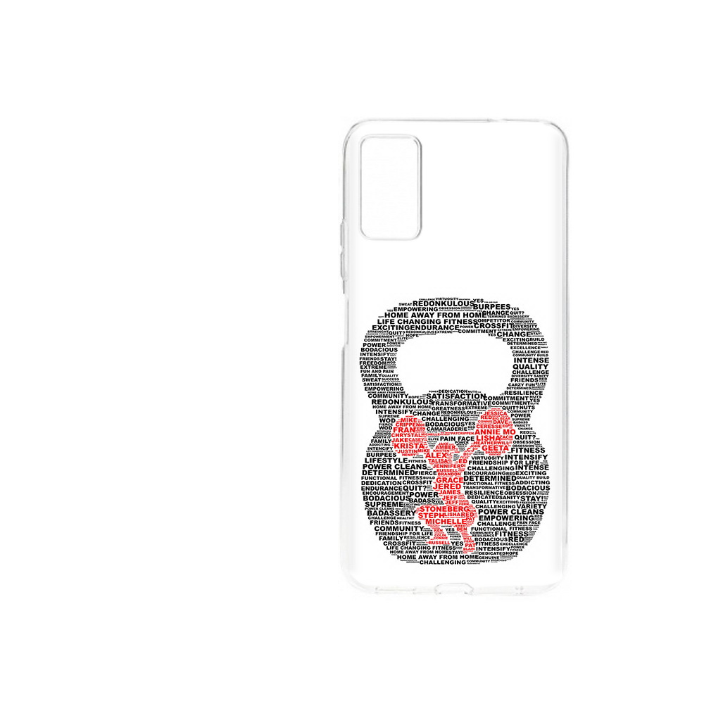 

Чехол MyPads Tocco для ZTE Blade A71 (2021) бодибилдинг гиря из слов (PT226945.474.232), Прозрачный, Tocco