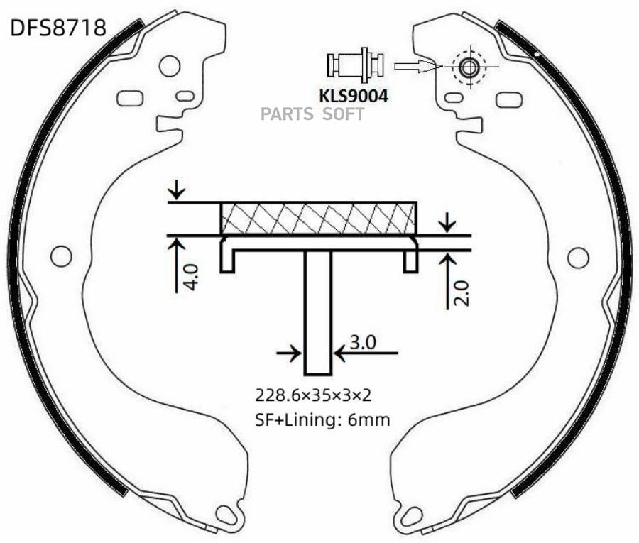 

Тормозные колодки DOUBLE FORCE барабанные DFS8718