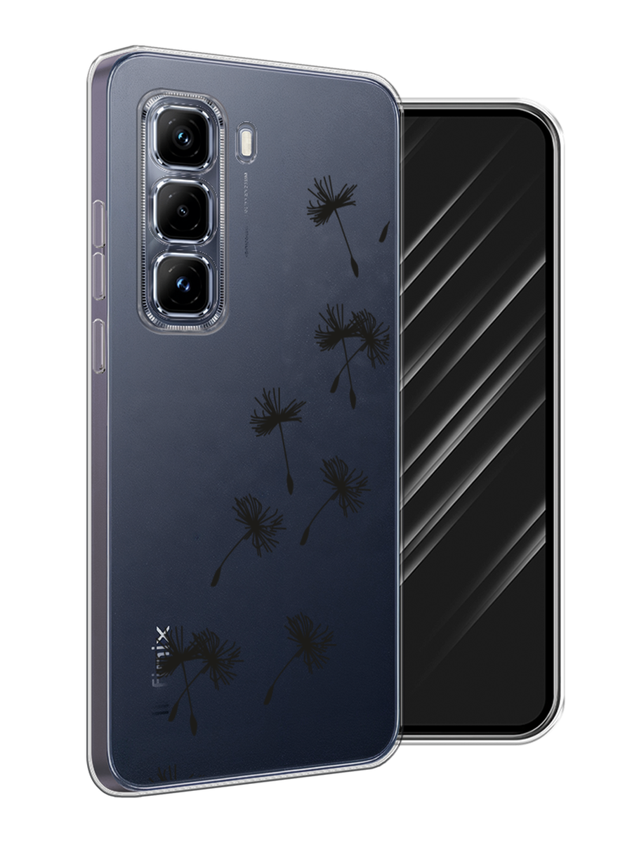

Чехол Awog на Infinix Hot 50 Pro Plus "Летящие одуванчики", Черный, 3107050-1