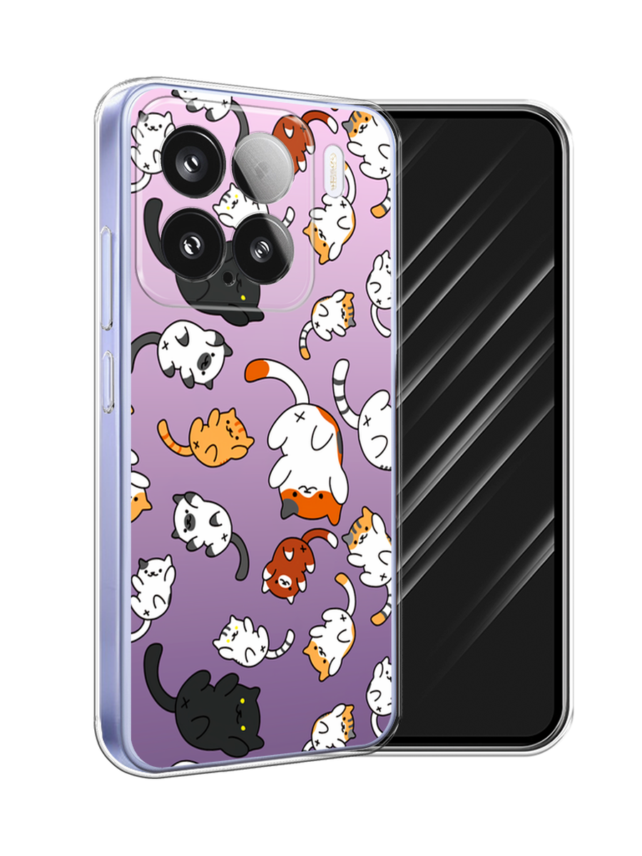 

Чехол Awog на Xiaomi 15 "Котопад", Фиолетовый;белый, 323650-1