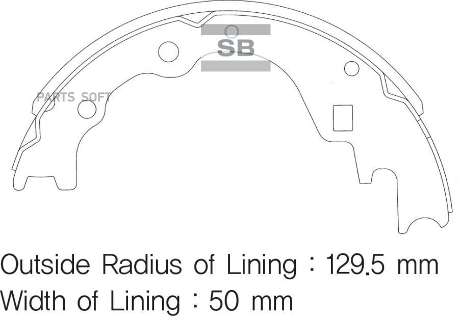 

Тормозные колодки Sangsin brake задние барабанные SA044