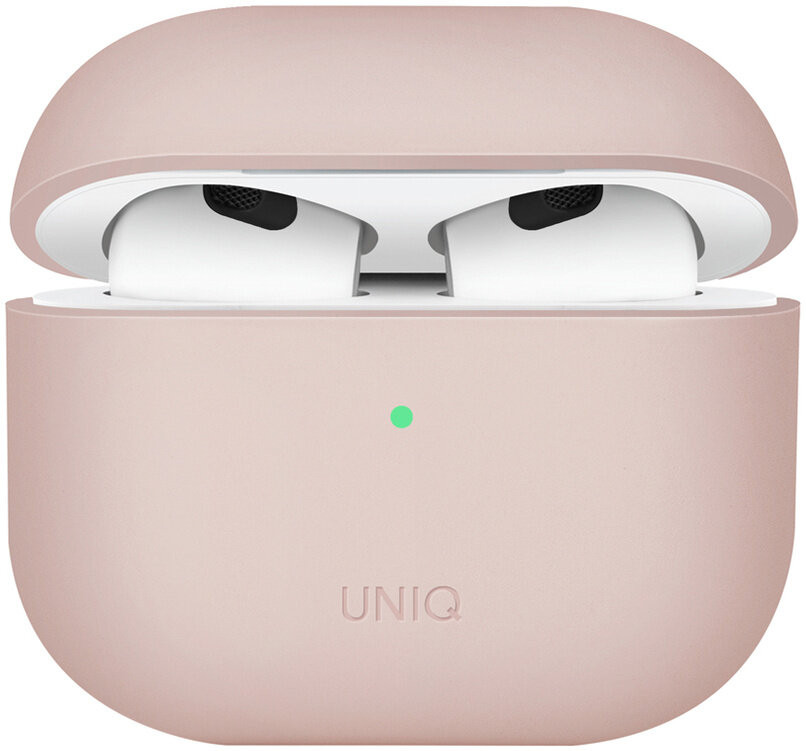 фото Чехол uniq lino liquid silicone для airpods 3 розовый -linopnk)