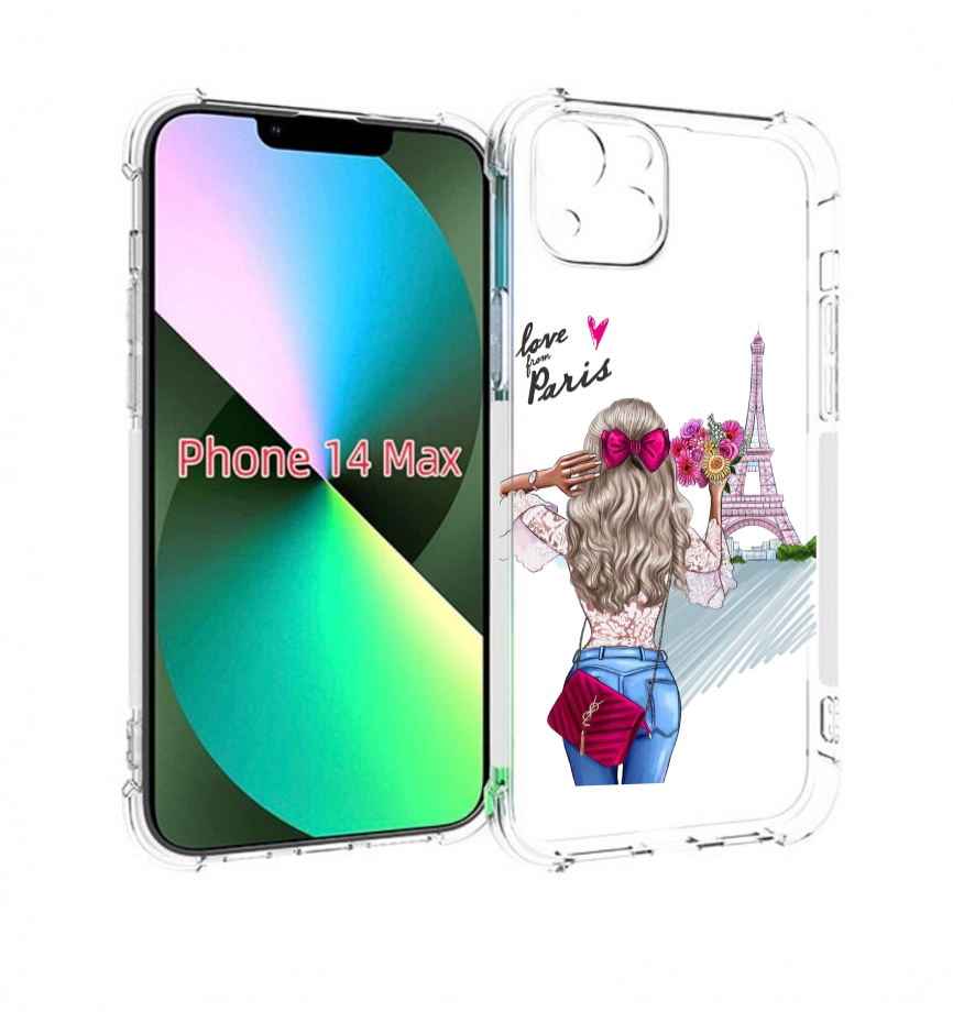 

Чехол MyPads Парижанка женский для iPhone 14 Plus (6.7), Прозрачный, Tocco
