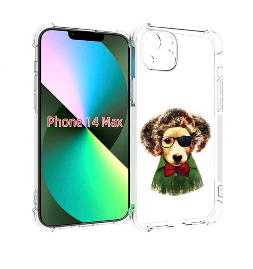 

Чехол MyPads Пес в бабочке для iPhone 14 Plus (6.7), Прозрачный, Tocco