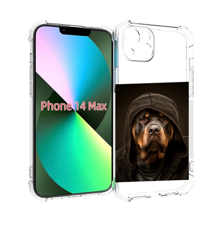 

Чехол MyPads Пес-барбос для iPhone 14 Plus (6.7), Прозрачный, Tocco