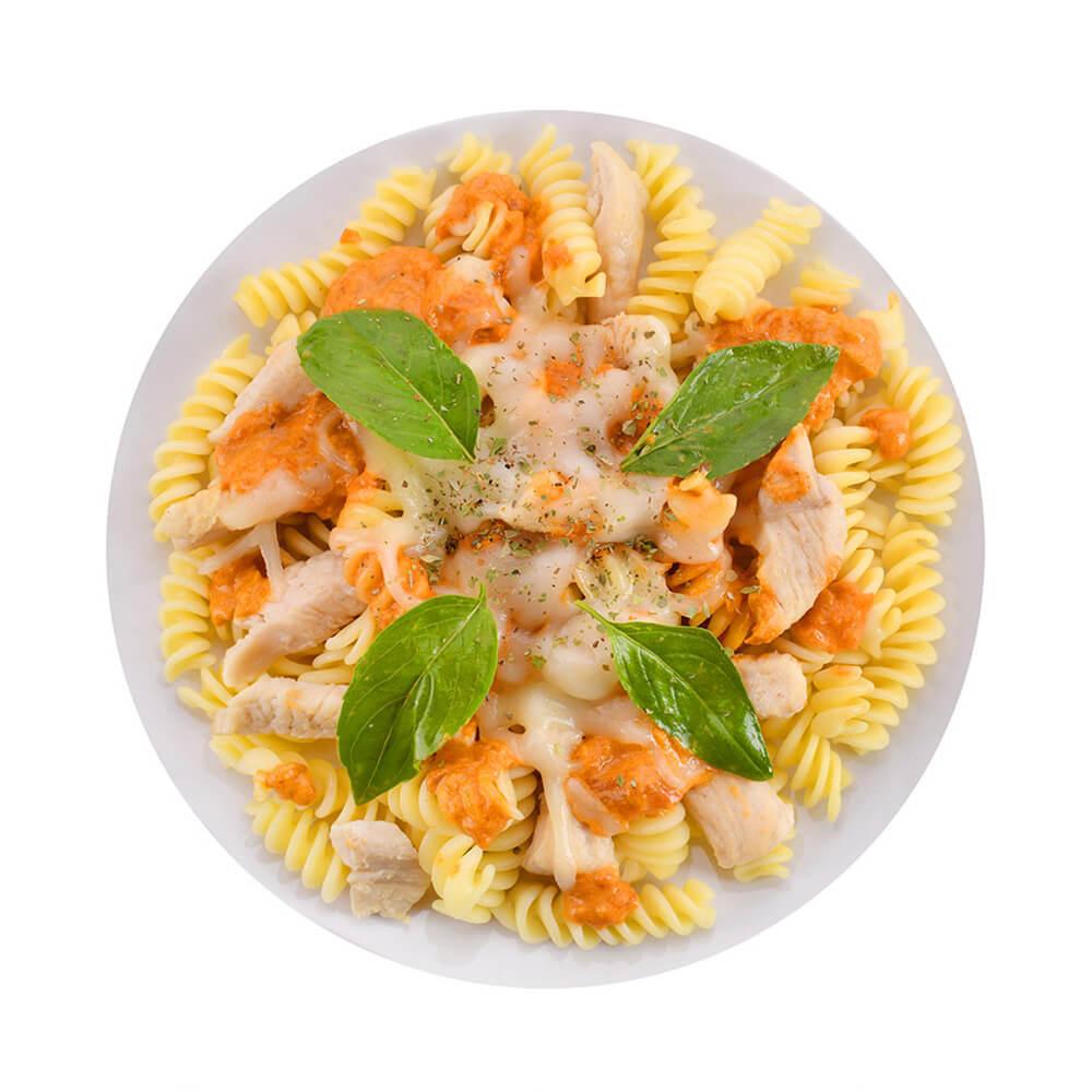 

Паста Уже готово Азбука Вкуса, с курицей, моцареллой и томатным соусом, 300 г