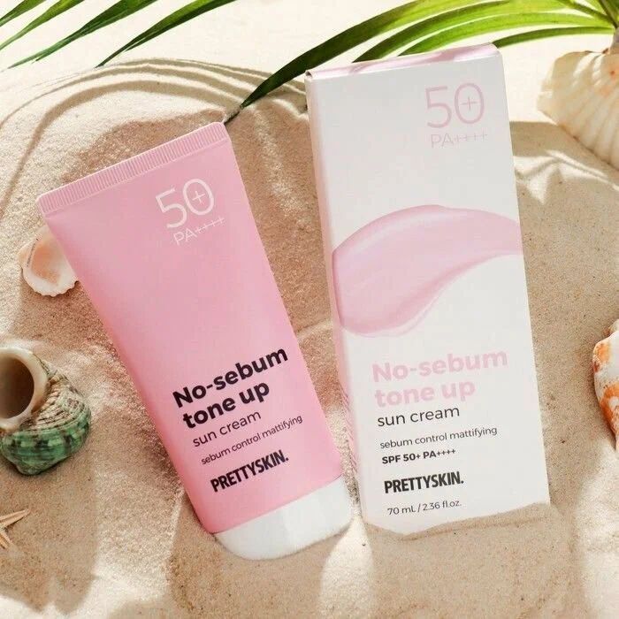 

Крем PrettySkin No Sebum Tone Up Sun Cream SPF50+PA+++ тонизирующий солнцезащитный