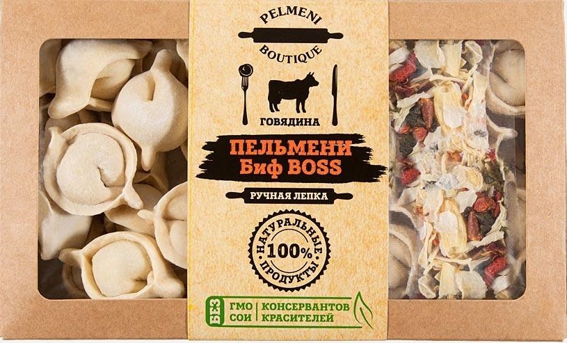 

Пельмени Пельменный Бутик Биф Boss, с говядиной, 400 г