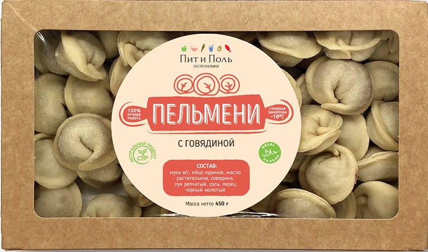 

Пельмени Пит и Поль с говядиной, 450 г