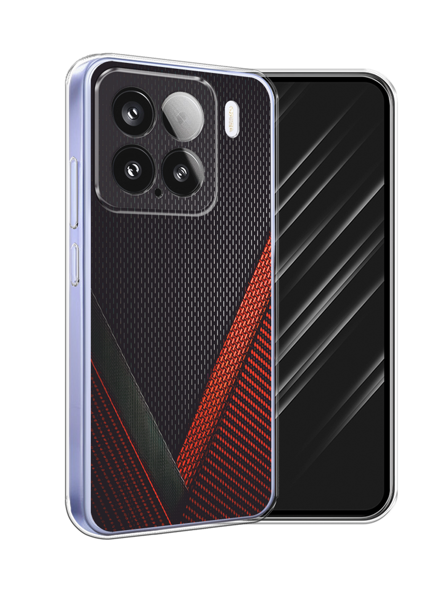 

Чехол Awog на Xiaomi 15 "Красный карбон", Черный;красный, 323650-1