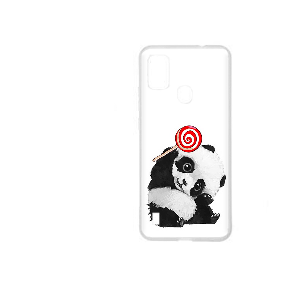 Чехол MyPads Tocco для ZTE Blade A51 панда с леденцом (PT160198.458.534)
