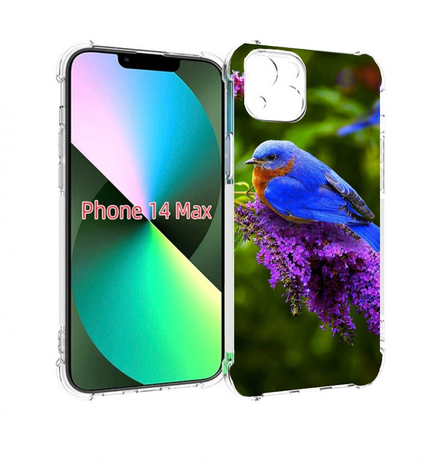 Чехол MyPads Птица-сиреневая для iPhone 14 Plus (6.7)