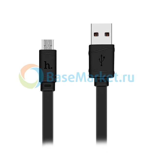 фото Дата-кабель usb универсальный microusb hoco x5 bamboo (черный) basemarket