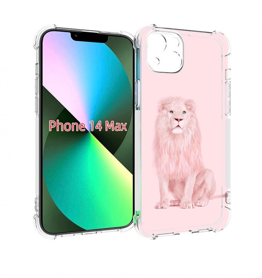 

Чехол MyPads Розовый-лев для iPhone 14 Plus (6.7), Прозрачный, Tocco