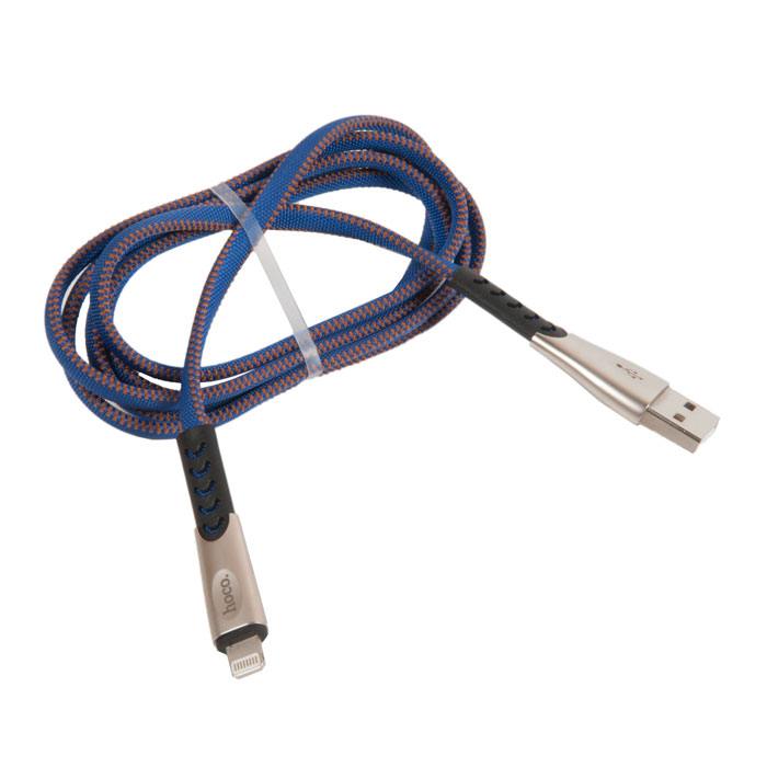 фото Кабель usb hoco u48 superior для lightning, 2.4 a, длина 1.2 м, синий