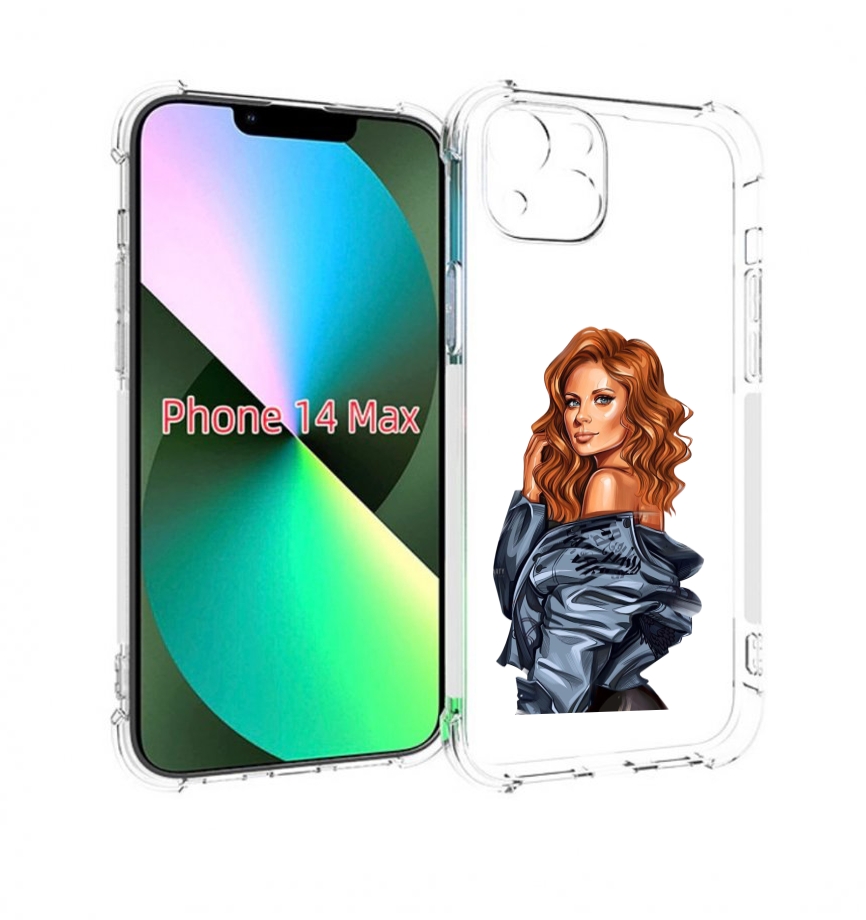 

Чехол MyPads Рыжая-девушка женский для iPhone 14 Plus (6.7), Прозрачный, Tocco