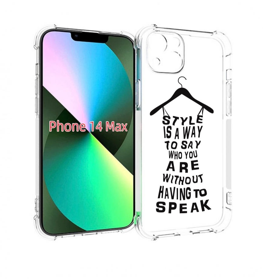

Чехол MyPads Сарафан-из-слов для iPhone 14 Plus (6.7), Прозрачный, Tocco