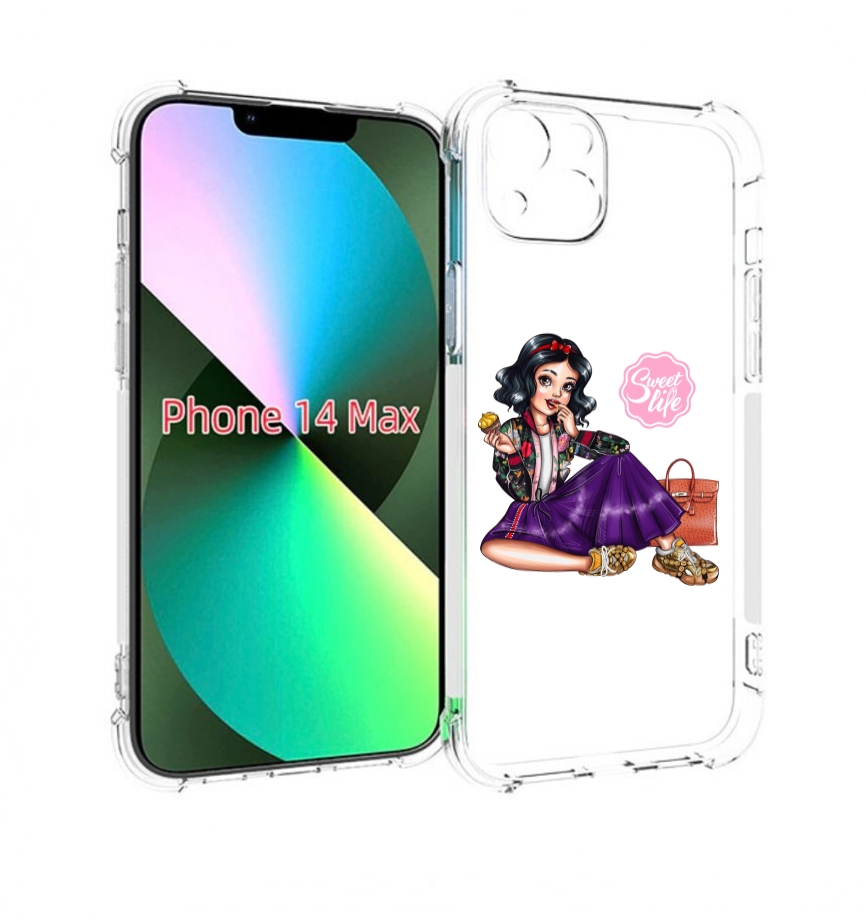 

Чехол MyPads Сладкая-жизнь женский для iPhone 14 Plus (6.7), Прозрачный, Tocco