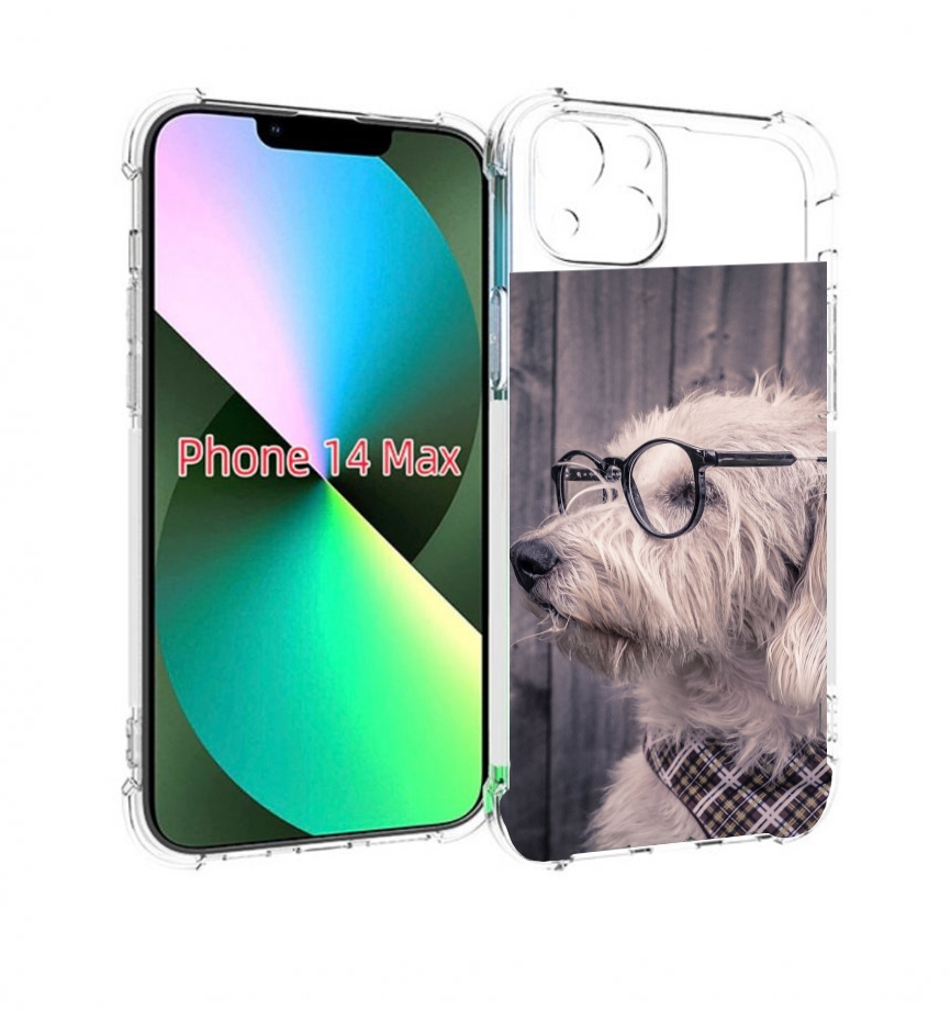 

Чехол MyPads Собака-в-очках для iPhone 14 Plus (6.7), Прозрачный, Tocco