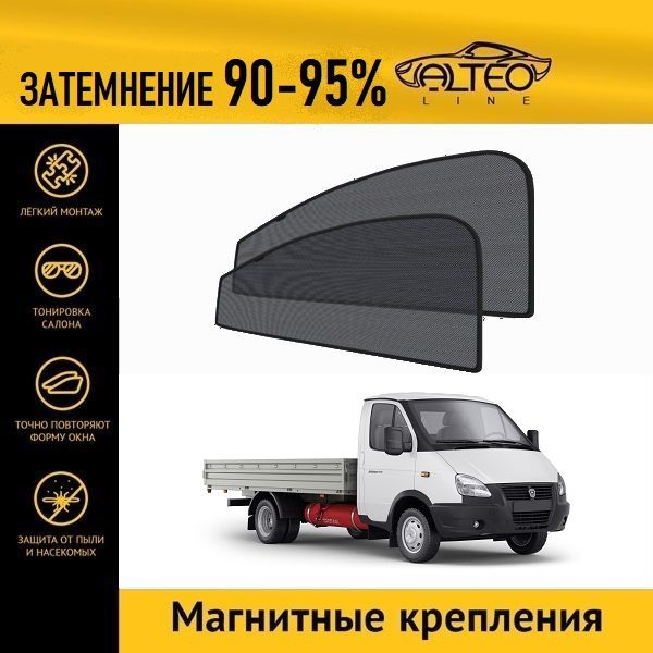 

Автошторки ALTEO на ГАЗ Газель (1994-н.в.)