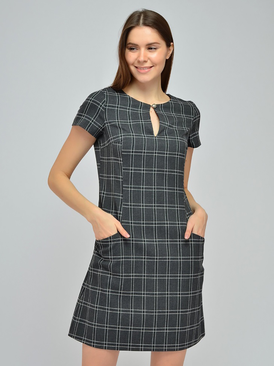 

Платье женское 1001dress VI00139GY серое 46 RU, VI00139GY