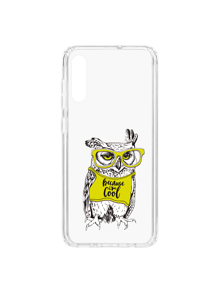 

Чехол на Samsung Galaxy A70 2019 Kruche Print Сова в очках, Прозрачный;разноцветный