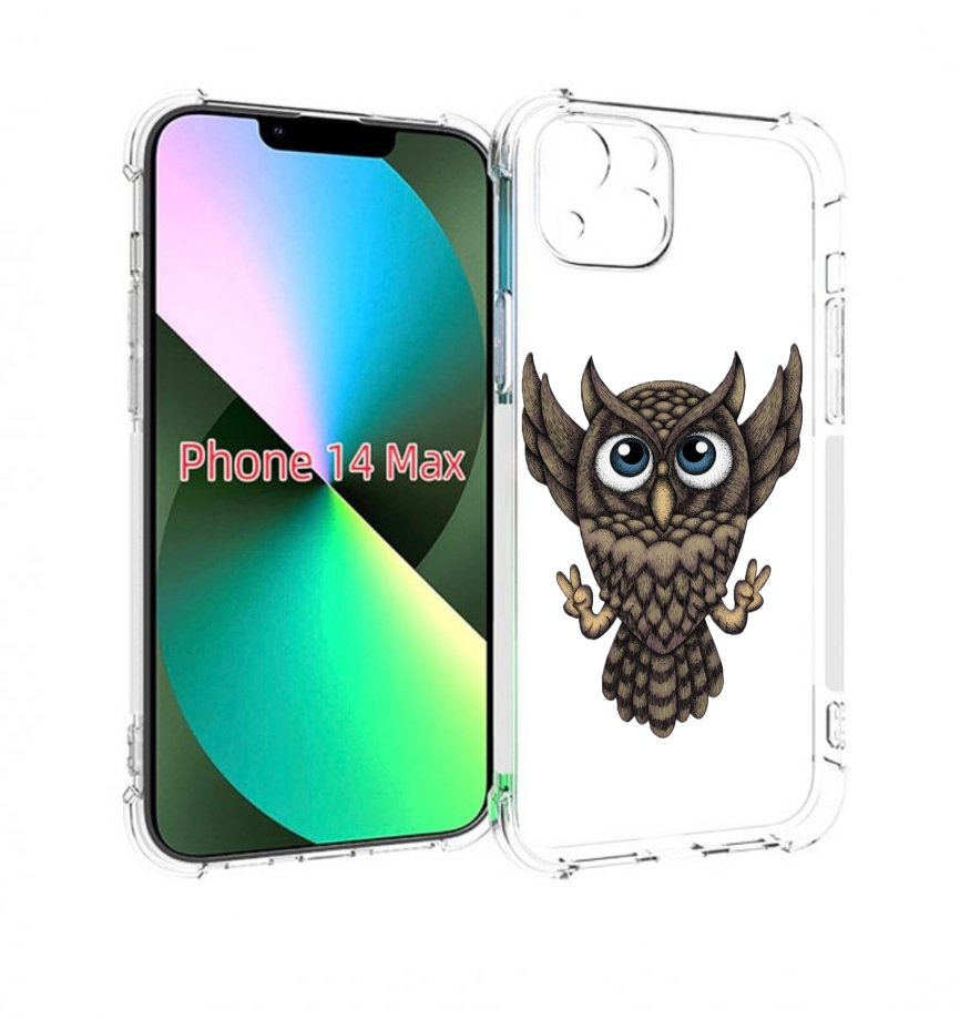 

Чехол MyPads Сова для iPhone 14 Plus (6.7), Прозрачный, Tocco