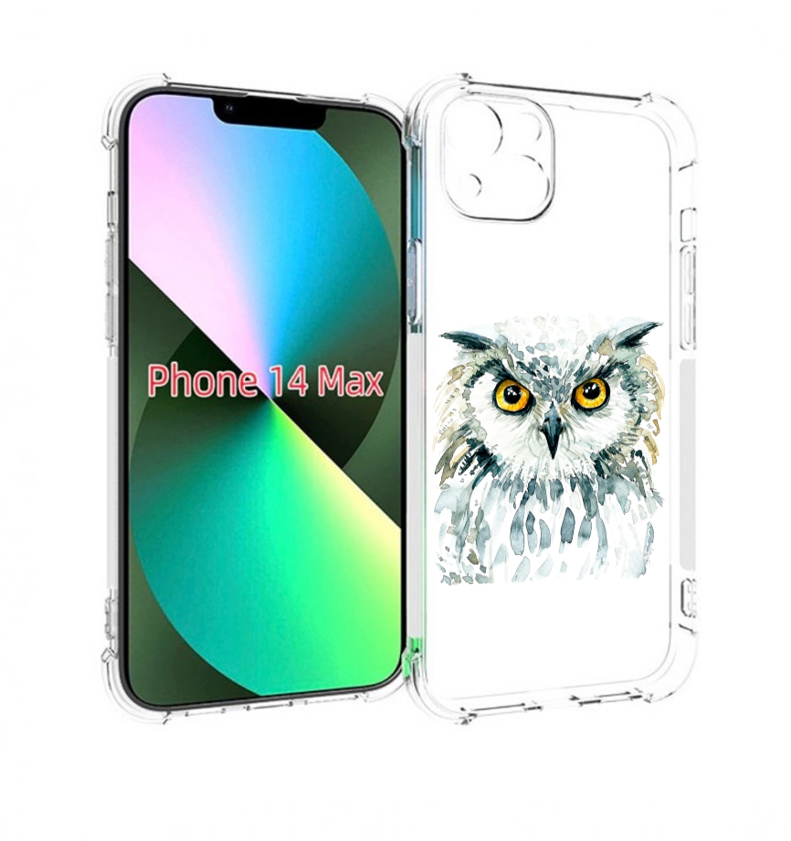 

Чехол MyPads Серьезная сова для iPhone 14 Plus (6.7), Прозрачный, Tocco